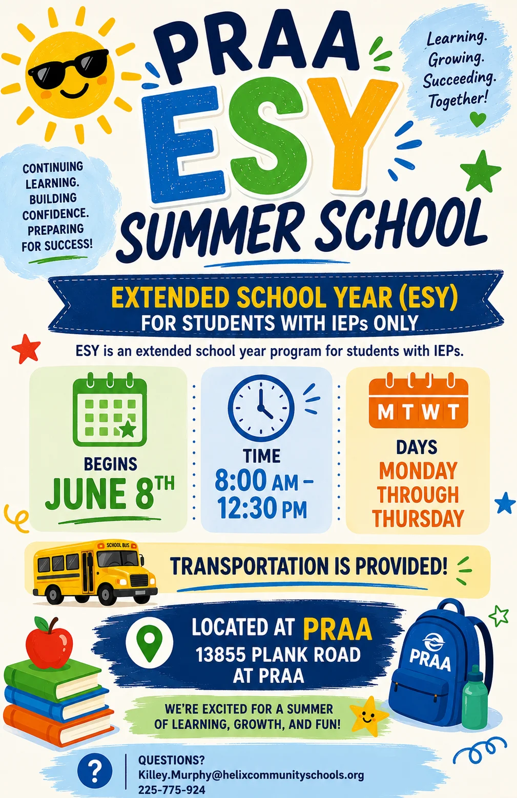 Flyer for PRAA ESY Summer School