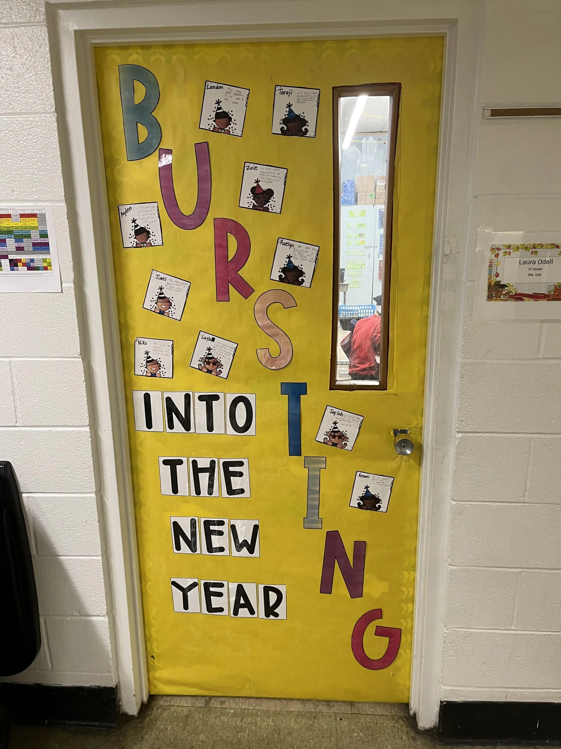 PRAMS classroom door decoration