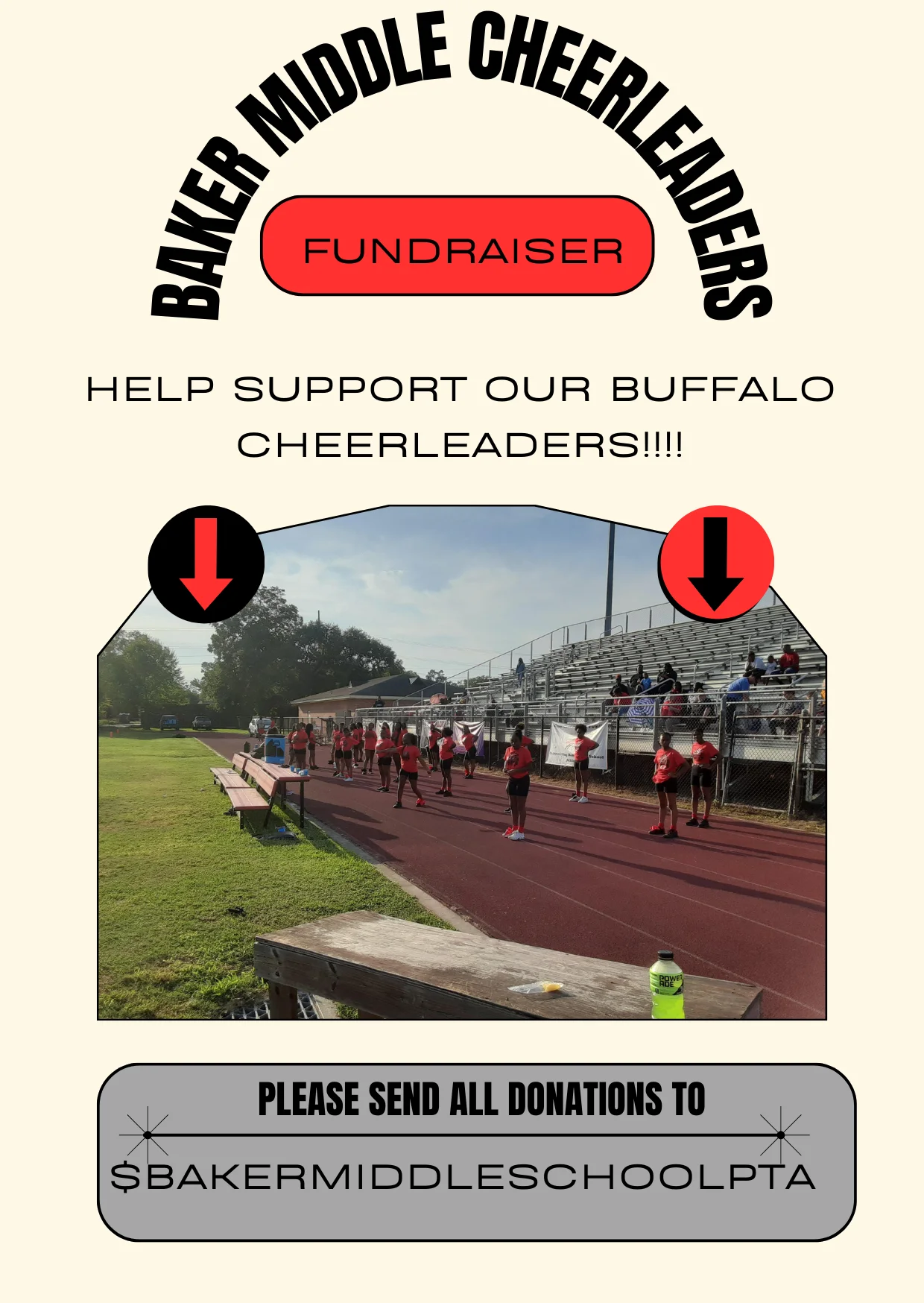 Cheerleaders fundraiser