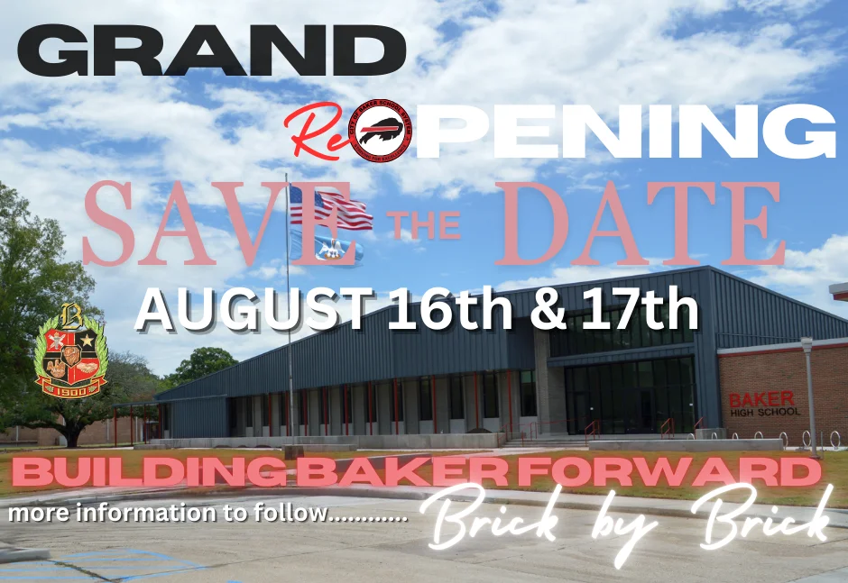 Graphic for Baker High School Grand Re-Opening