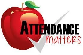 Attendance Matters graphic with apple and checkmark